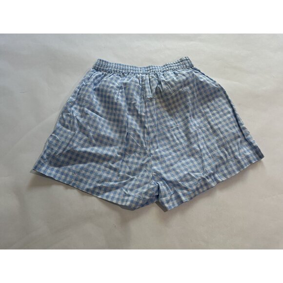 The Home Holiday Doni Cotton Short in Gingham Blue Powder - Picture 4 of 4
